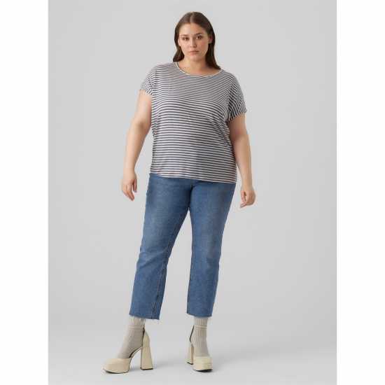 Vero Moda Vm Vmaya S Ts+ Ld99 Синьо/Бяло 