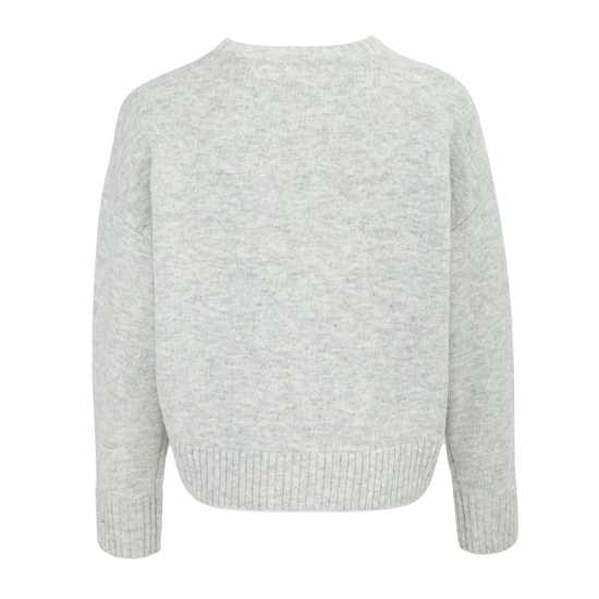 Miso Ladies Crew Neck Long Sleeve Sweater Grey Дамски потници