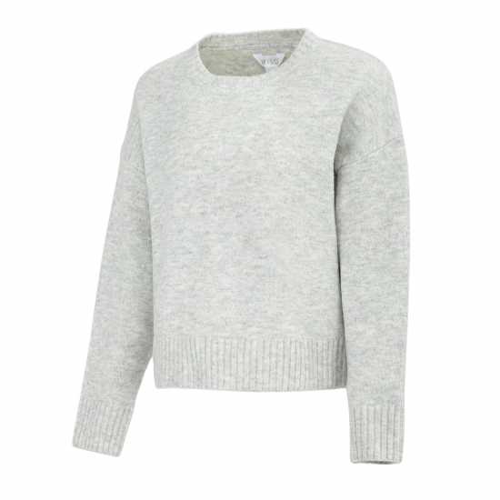 Miso Ladies Crew Neck Long Sleeve Sweater Grey Дамски потници