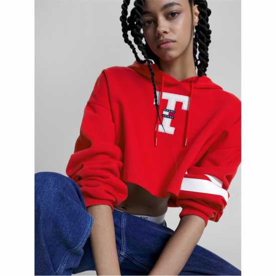 Tommy Jeans Tjw Sp Crp Letterman Flag Hoodie  