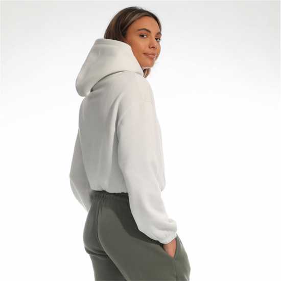 Light And Shade Cropped Hooded Top Ladies Бяло Дамски суичъри и блузи с качулки