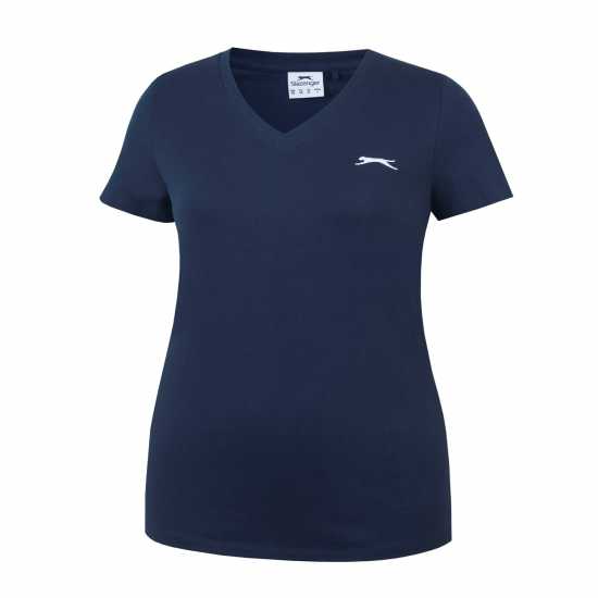 Slazenger Тениска Ladies V Neck Tee Shirt Морска синьо 