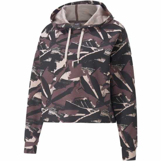 Puma Aop Hoodie Ld99 Прахосто сливово Дамски суичъри и блузи с качулки