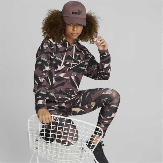 Puma Aop Hoodie Ld99 Прахосто сливово Дамски суичъри и блузи с качулки