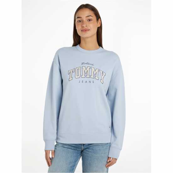 Tommy Jeans Tjw Rlx Varsity Luxe Crew  Дамски пуловери