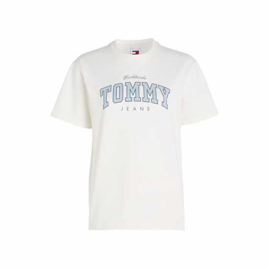 Tommy Jeans Tj Varsity Tee Древно бяло Womens