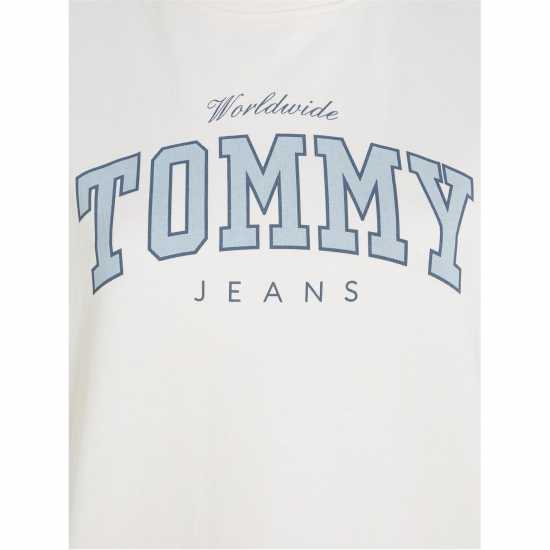 Tommy Jeans Tj Varsity Tee Древно бяло Womens