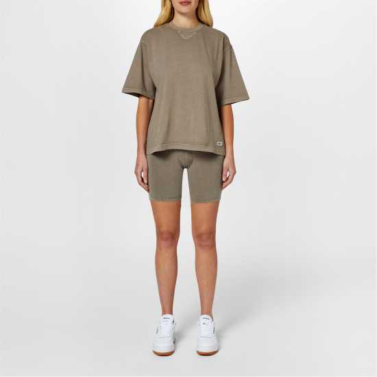 Reebok Classics Boxy T-Shirt Womens Трекгр Дамски тениски с яка