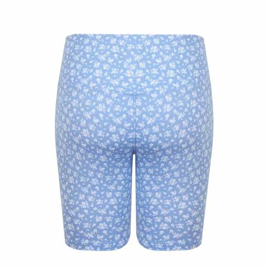 Miso Дамски Шорти High Waisted Cycling Shorts Ladies Blue Ditsy Дамски къси панталони