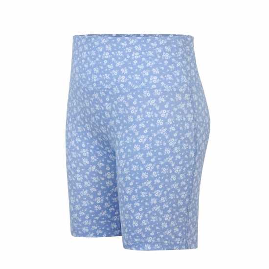 Miso Дамски Шорти High Waisted Cycling Shorts Ladies Blue Ditsy Дамски къси панталони