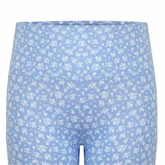 Miso Дамски Шорти High Waisted Cycling Shorts Ladies Blue Ditsy Дамски къси панталони