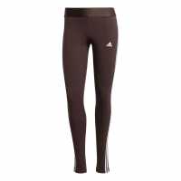 Adidas Essentials 3 Stripe Leggings Womens Сенчесто кафяво 