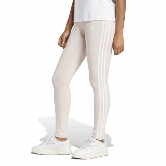 Adidas Essentials 3 Stripe Leggings Womens Sandy Pink Дамско трико и клинове