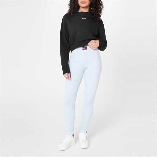 Tommy Jeans Tjw Center Badge Slit Legging Чамбре Небе 