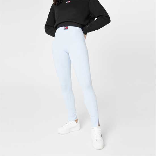 Tommy Jeans Tjw Center Badge Slit Legging Чамбре Небе 