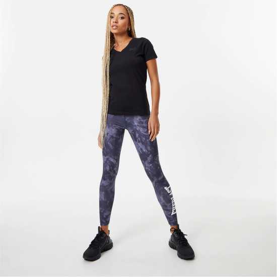 Everlast Large Logo Leggings Разбито печатно Дамско трико и клинове