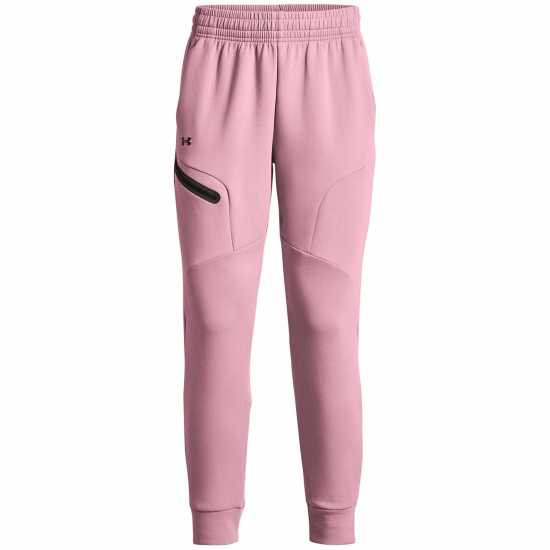 Under Armour Unstoppable Fleece Jogging Bottoms Womens Розово Дамски долнища на анцуг