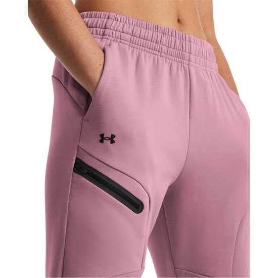 Under Armour Unstoppable Fleece Jogging Bottoms Womens Розово Дамски долнища на анцуг