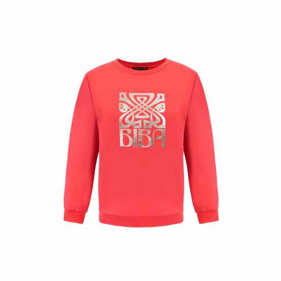 Biba Logo Crew Sweat Ld44 Pink Дамски пуловери