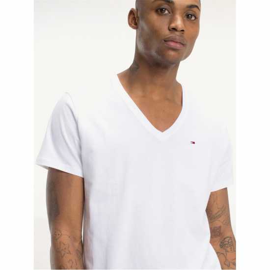 Тениска Tommy Jeans Original V Neck T Shirt Класическа бяла Мъжки ризи