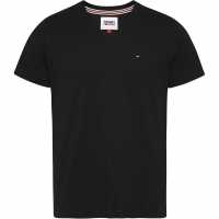 Тениска Tommy Jeans Original V Neck T Shirt Томи Черен Мъжки ризи