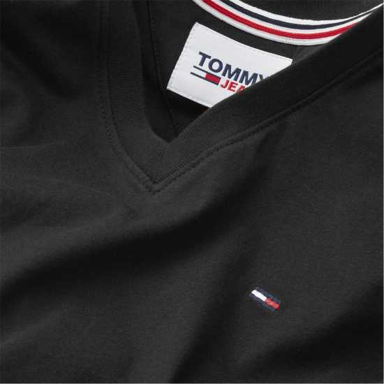 Тениска Tommy Jeans Original V Neck T Shirt Томи Черен Мъжки ризи