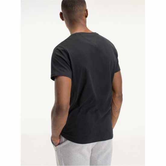 Тениска Tommy Jeans Original V Neck T Shirt Томи Черен Мъжки ризи