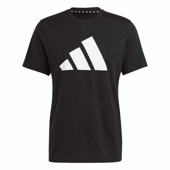 Adidas Мъжка Риза Train Essentials Feelready Logo Training T-Shirt Mens Черно/Бяло Мъжки тениски с яка