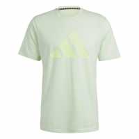 Adidas Мъжка Риза Train Essentials Feelready Logo Training T-Shirt Mens Зелено Искрено Мъжки тениски с яка