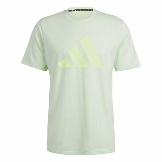 Adidas Мъжка Риза Train Essentials Feelready Logo Training T-Shirt Mens Зелено Искрено Мъжки тениски с яка