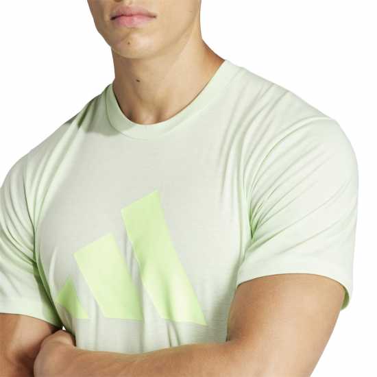 Adidas Мъжка Риза Train Essentials Feelready Logo Training T-Shirt Mens Зелено Искрено Мъжки тениски с яка