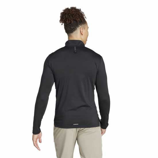 Adidas Мъжко Спортно Горнище Workout Quarter-Zip Track Top Mens Черно Мъжки дрехи за фитнес