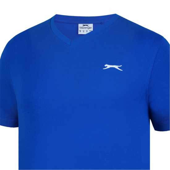 Slazenger Мъжка Тениска V Neck T Shirt Mens Кралско синьо Мъжко облекло за едри хора