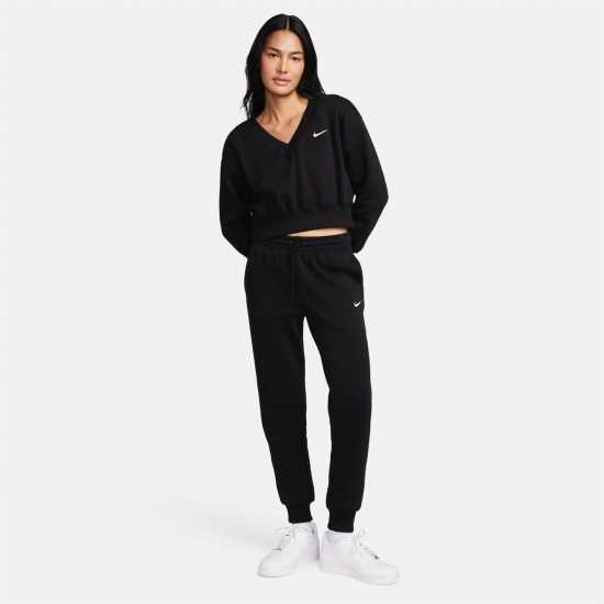 Nike Sportswear Phoenix Fleece Women's Mid-Rise Sweatpants Черно Дамски долнища на анцуг