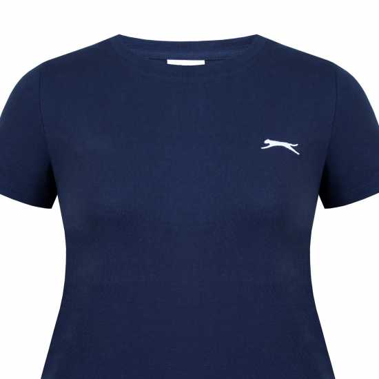 Slazenger Crew Neck Tee Ld43 Морска синьо Дамски тениски с яка