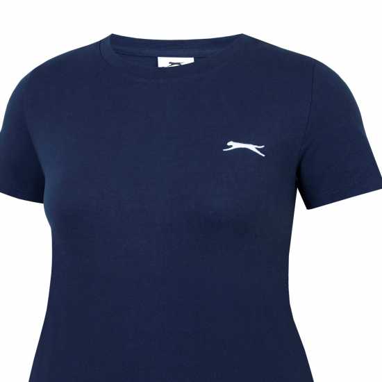 Slazenger Crew Neck Tee Ld43 Морска синьо Дамски тениски с яка