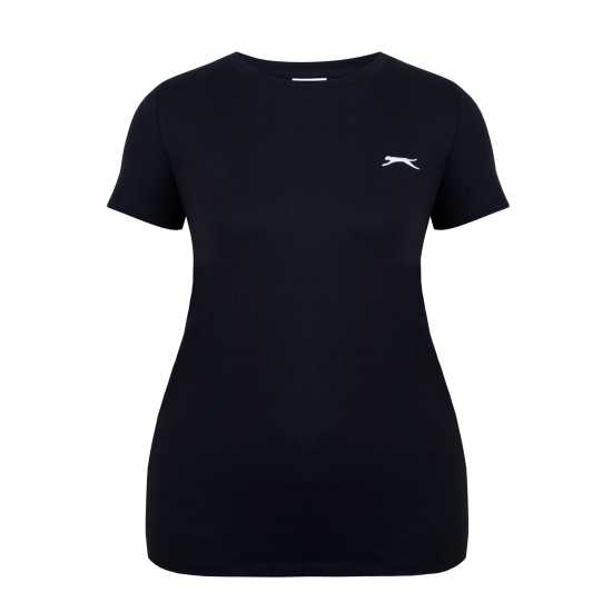 Slazenger Crew Neck Tee Ld43 Черно Дамски тениски и фланелки