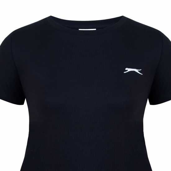 Slazenger Crew Neck Tee Ld43 Черно Дамски тениски и фланелки