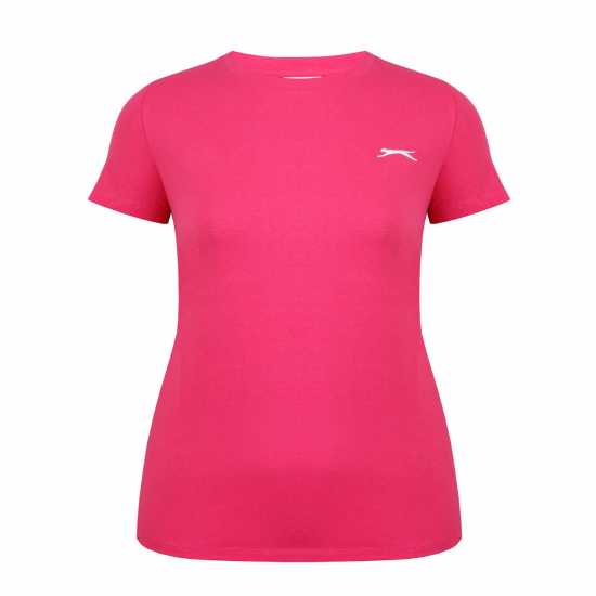 Slazenger Crew Neck Tee Ld43 Ярко розово Дамски тениски с яка