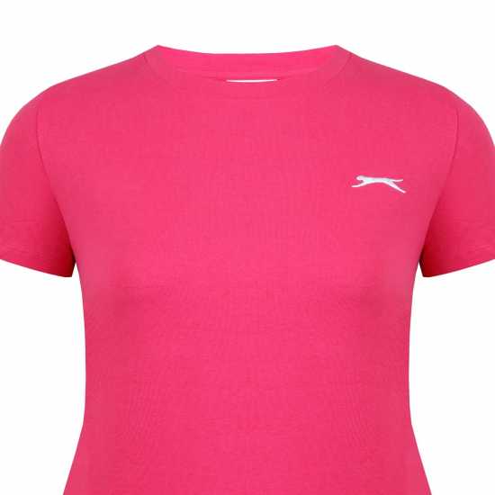 Slazenger Crew Neck Tee Ld43 Ярко розово Дамски тениски с яка