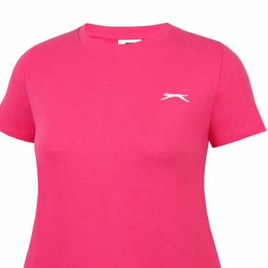 Slazenger Crew Neck Tee Ld43 Ярко розово Дамски тениски с яка