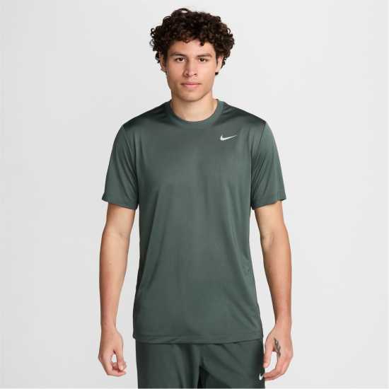 Nike Dri-FIT Legend Men's Fitness T-Shirt Green/Silver Мъжки тениски с яка