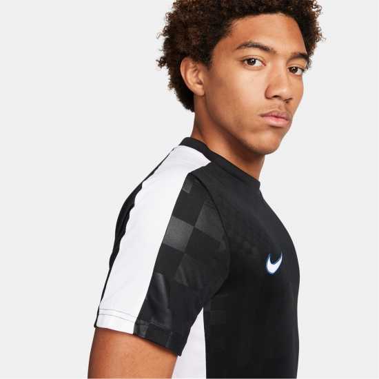 Nike Academy Men's Dri-FIT Short-Sleeve Global Football Top Черно/Бяло Мъжки тениски с яка