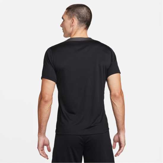 Nike Strike Men's Dri-FIT Short-Sleeve Global Football Top Черно/Бяло Мъжко облекло за едри хора