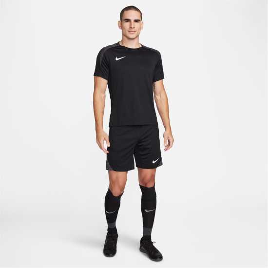 Nike Strike Men's Dri-FIT Short-Sleeve Global Football Top Черно/Бяло Мъжко облекло за едри хора