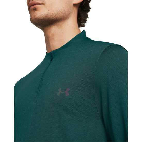 Under Armour Rush Quarter Zip Sn41 Хидротил/Черно Мъжки тениски с яка