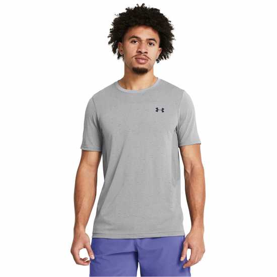 Under Armour Seamless Ss Моден сиво/черно Мъжки ризи