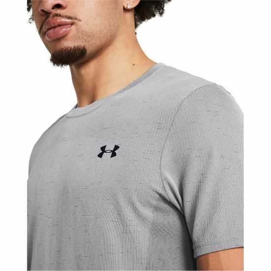 Under Armour Seamless Ss Моден сиво/черно Мъжки ризи