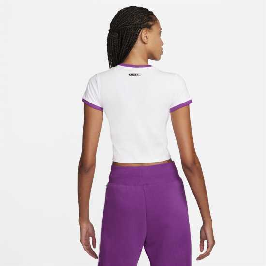 Nike Sportswear Tee Womens Бяло/Ягода Дамски тениски с яка