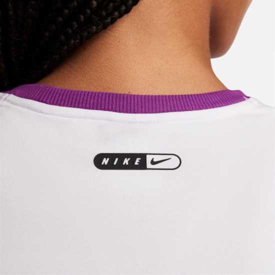 Nike Sportswear Tee Womens Бяло/Ягода Дамски тениски с яка